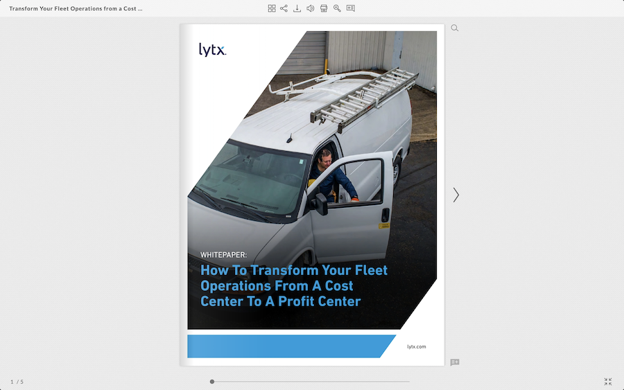 a screenshot of a whitepaper cover page on fleet operations