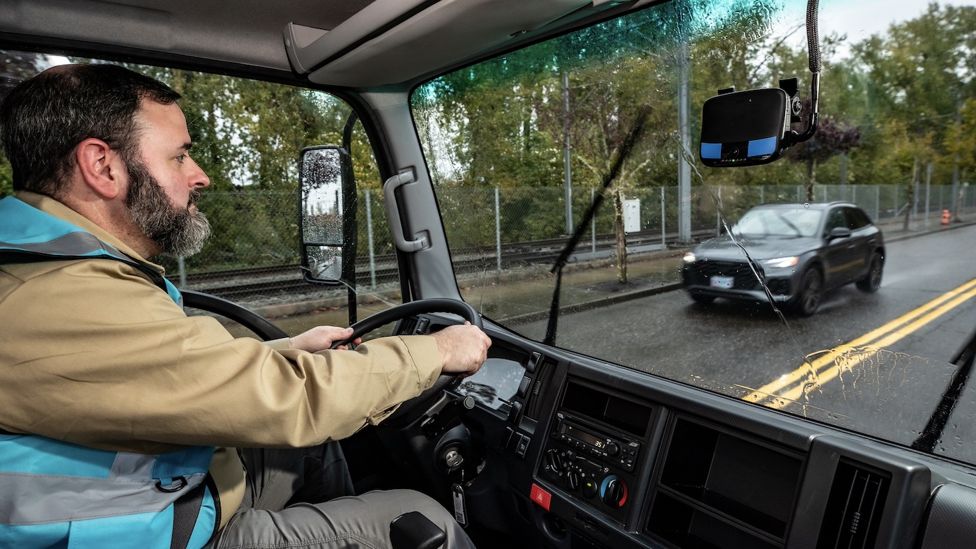 fleet driver behind the wheel